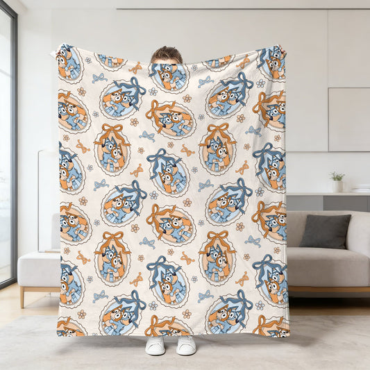 Blue Dog Besties - Throw Blanket