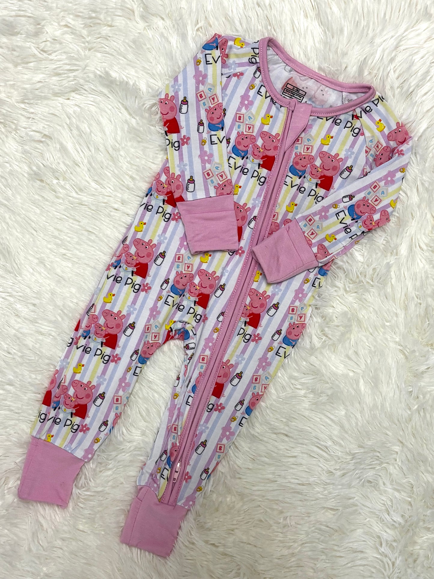 Little Piggy Dreams - Zip Romper
