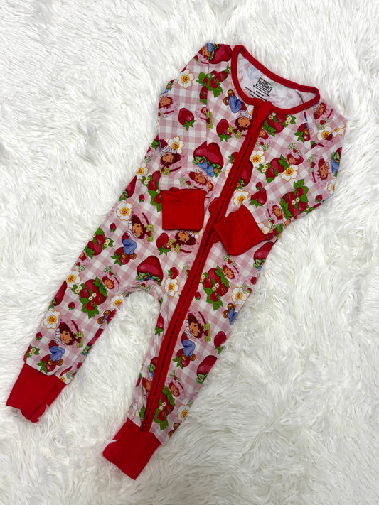 Strawberry Sweetheart - Zip Romper