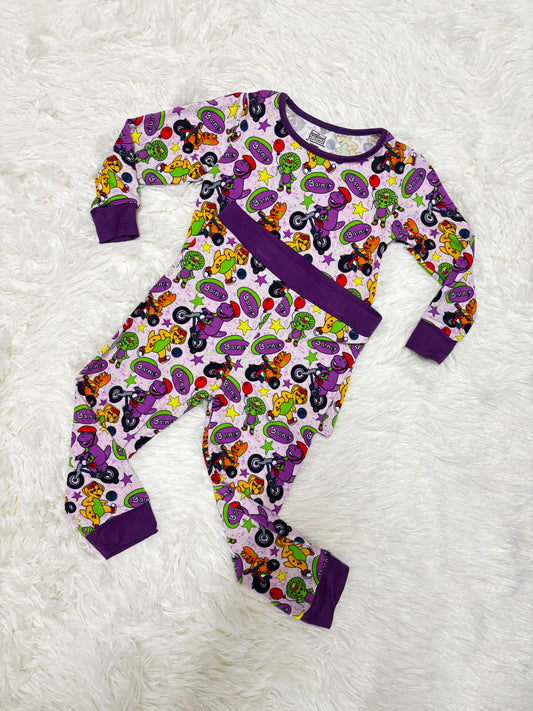 Purple Dino - Kids Pyjamas