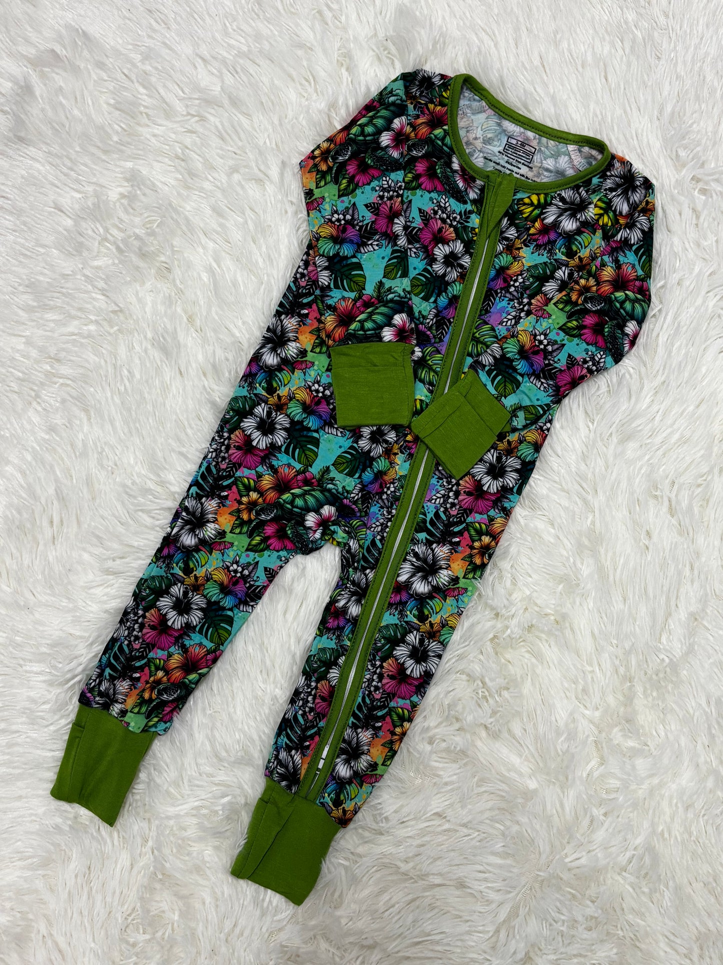Tropical Bloom - Zip Romper